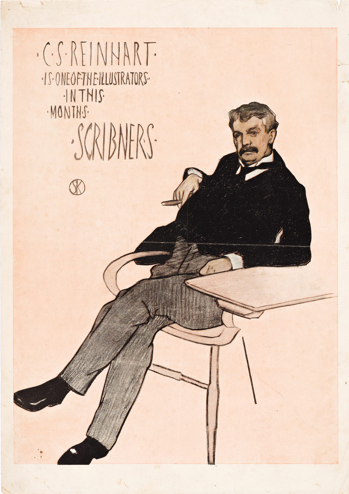 WILLIAM SERGEANT KENDALL (1869-1938).  SCRIBNERS / C.S. REINHART. 1895. 17x12 inches, 44x31 cm.